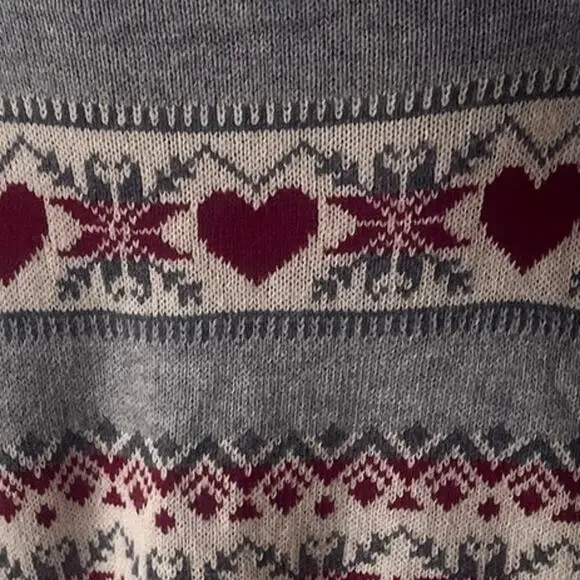 Kaisley Hoodie Sweater Heart Design Pom Pom Drawstring Fleece Lined Hood Sz M - Picture 5 of 5